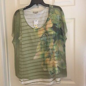 New‎ Chiffon Layered Top, size M